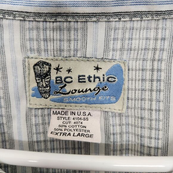 BC Ethic Lounge Short Sleeve Button Down Pocket Shirt Men's XL Made In USA* 1310 - Picture 2 of 8